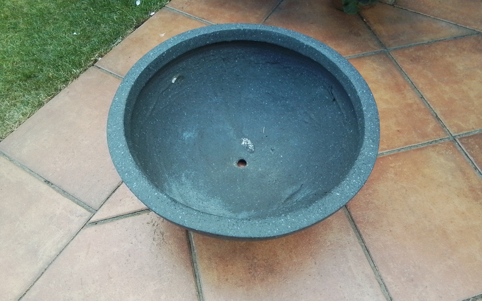 Bloembak doorsnee 45 cm hoogte 21,5 cm, Tuin en Terras, Ophalen, Steen, Minder dan 30 cm, Rond