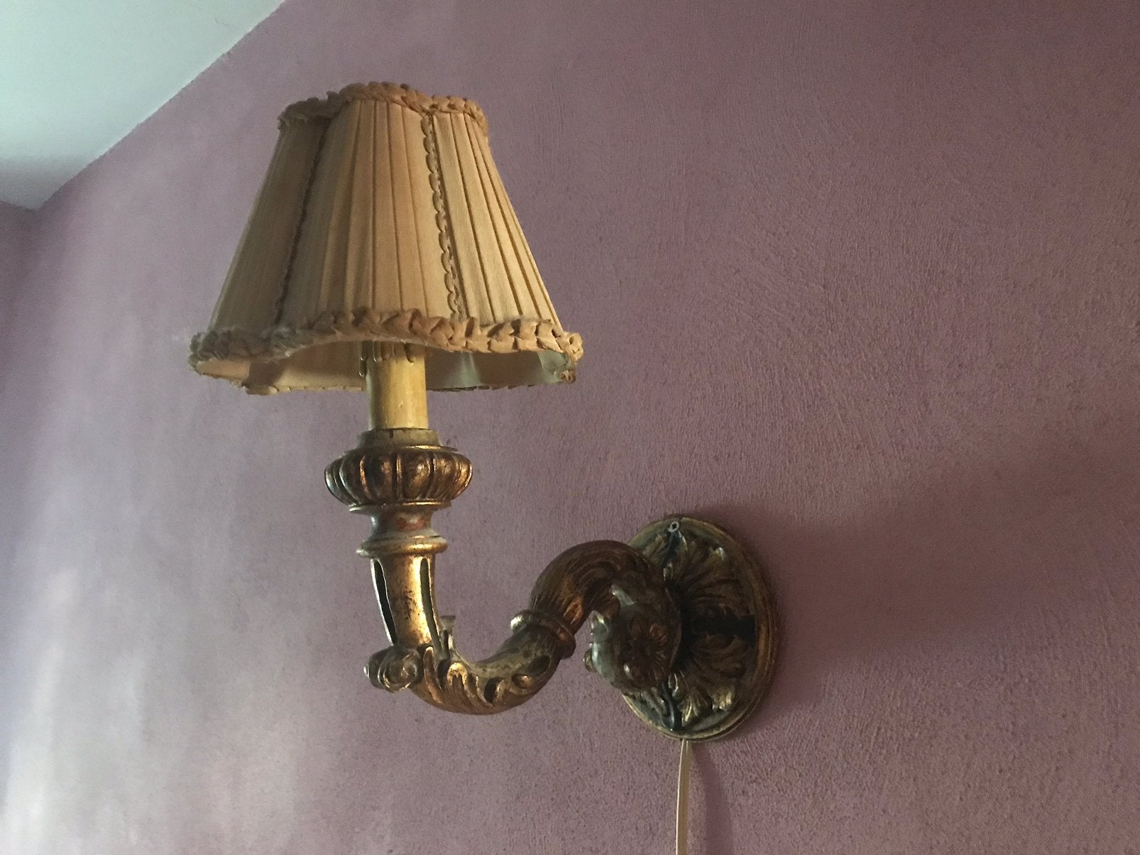 Prachtig bois dore wandlampje, Antiek en Kunst, Ophalen of Verzenden