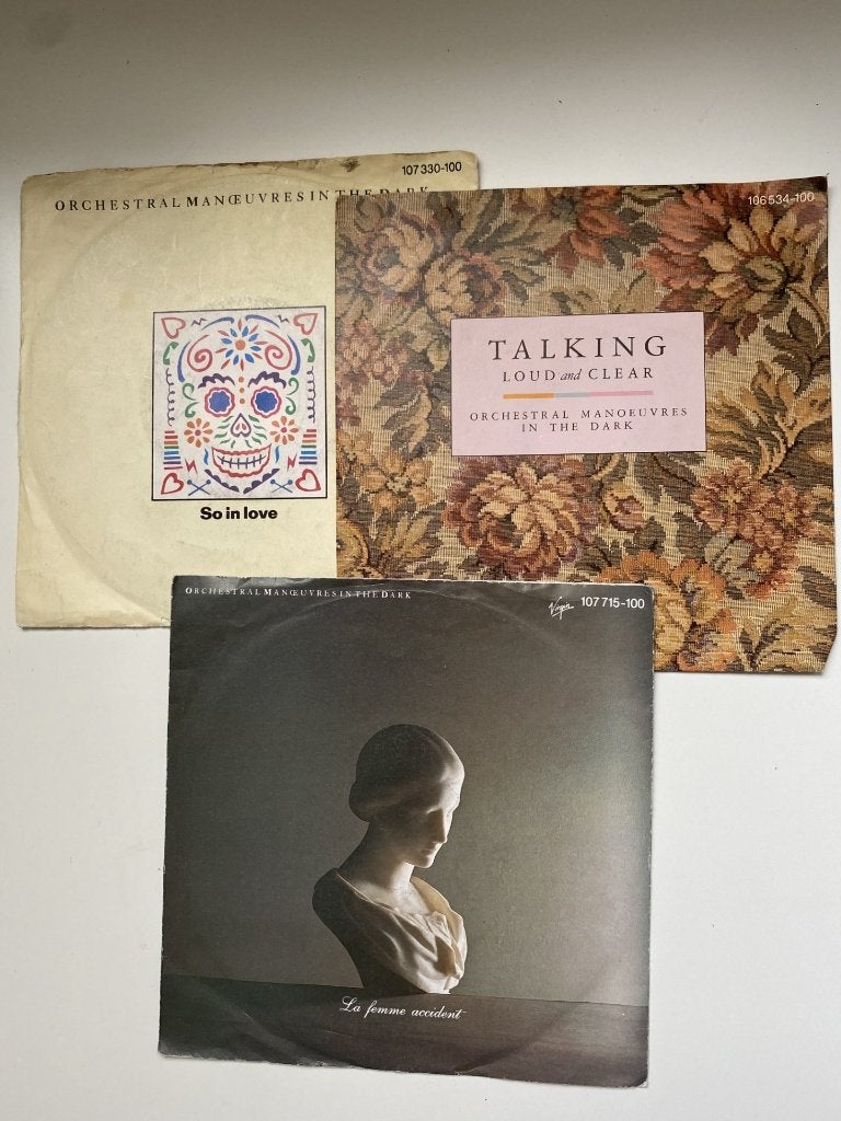 3 singles OMD, 7 inch, Ophalen of Verzenden, Zo goed als nieuw, Pop
