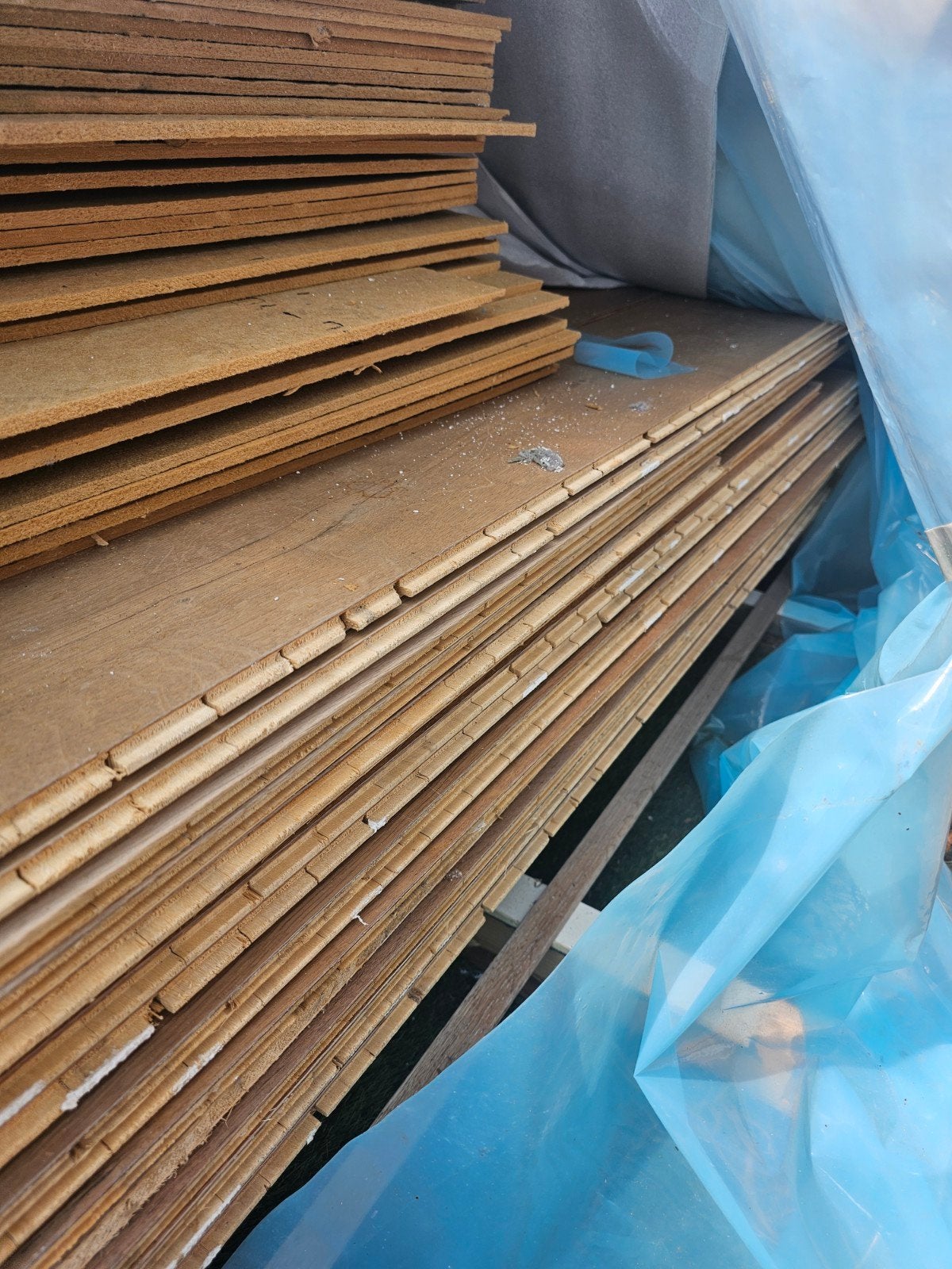 Eiken multiplank 15mm - Meer dan 30m², Gebruikt, 10 m² of meer, Hout, Ophalen
