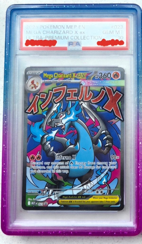 Mega Charizard x ex 023 PSA 10 promo Ultra Premium Collect, Ophalen of Verzenden, Zo goed als nieuw, Losse kaart