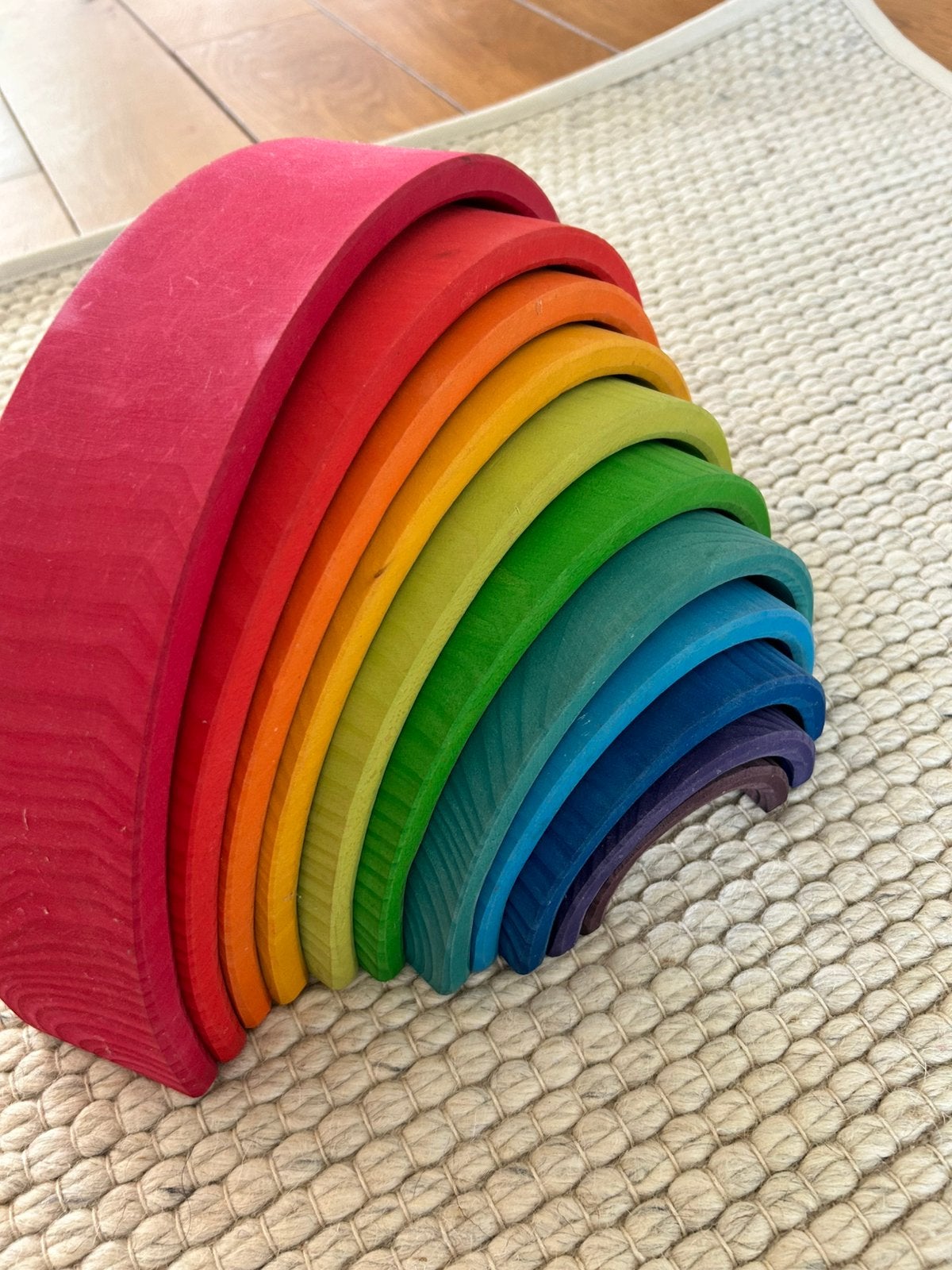 Houten regenboog speelgoed, Kinderen en Baby's, Speelgoed | Houten speelgoed, Ophalen, Gebruikt