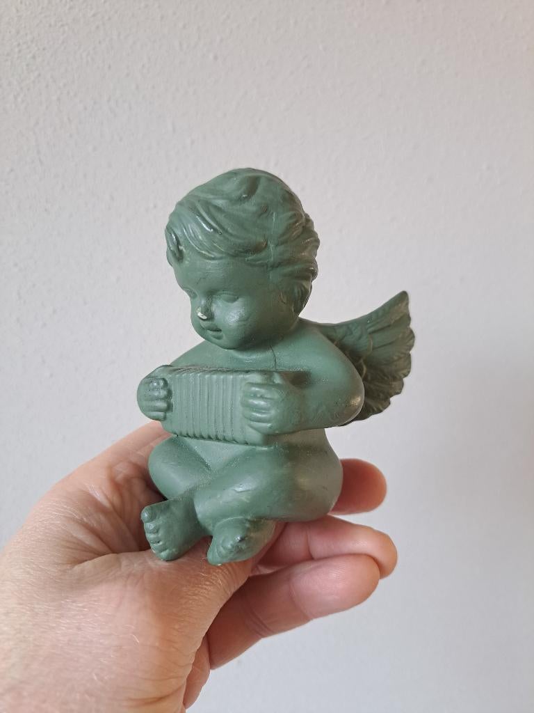 Engel met accordeon, porselein 8x10x10.5cm, Verzamelen, Ophalen of Verzenden, Gebruikt, Fantasy