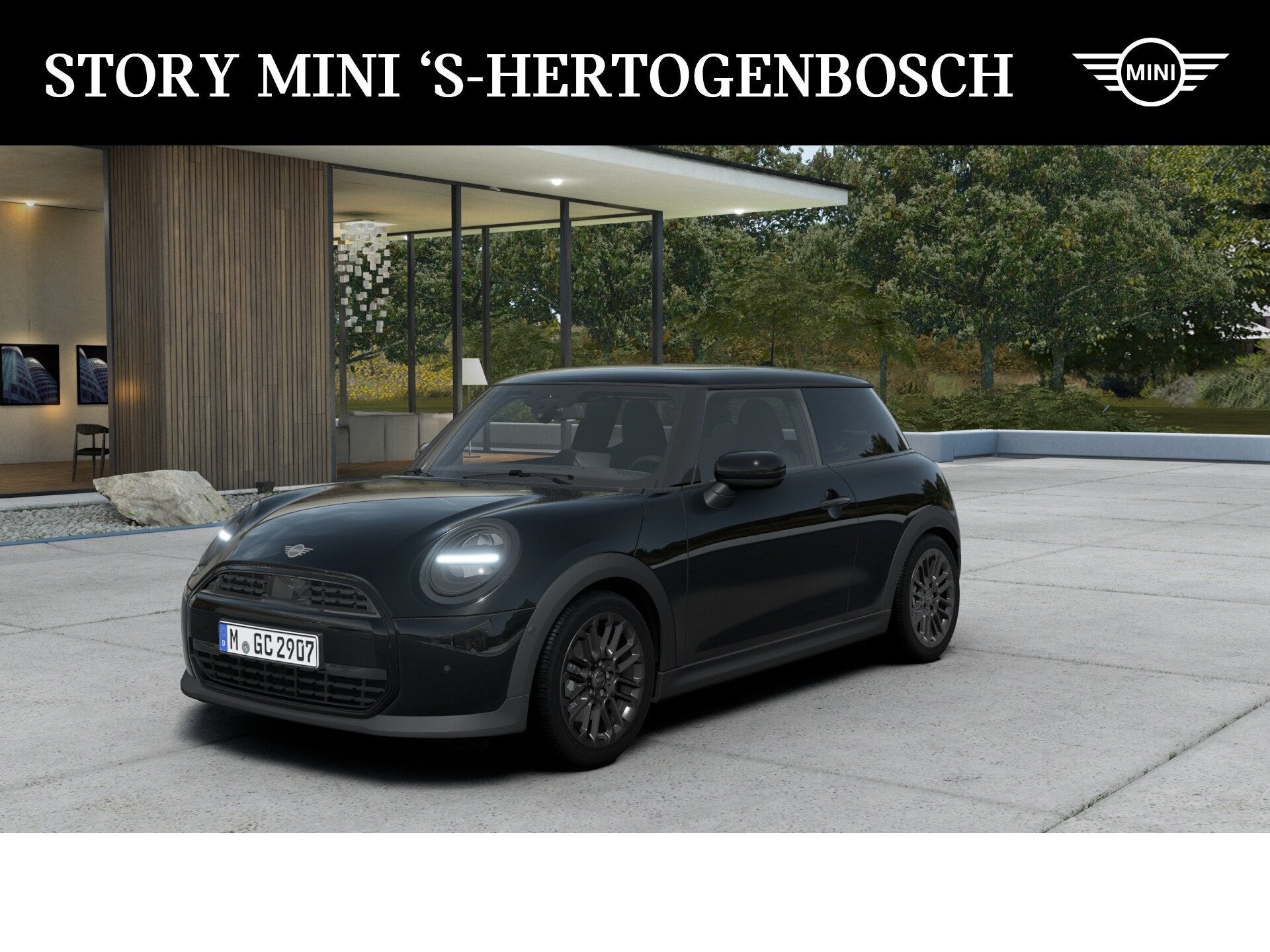 MINI Hatchback Cooper C Automaat / LED / Stoelverwarming / H, Dealer onderhouden, Zwart, 156 pk, 4 stoelen