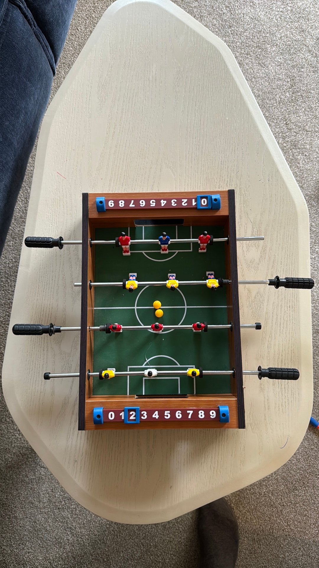 Voetbaltafel tafelmodel klein, Ophalen, Zo goed als nieuw