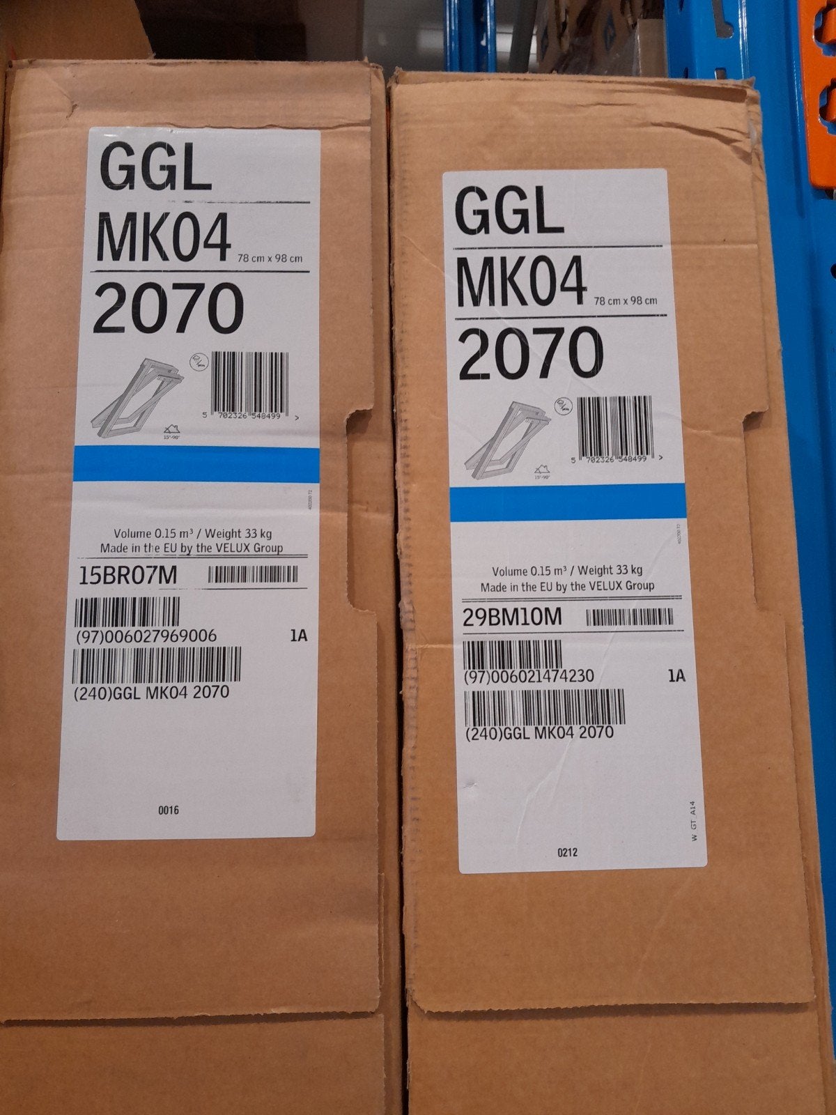 2x Velux GGL MK04 2070 Dakraam - 78x98 cm, Doe-het-zelf en Verbouw, Ophalen, 80 tot 120 cm, 80 tot 120 cm, Nieuw