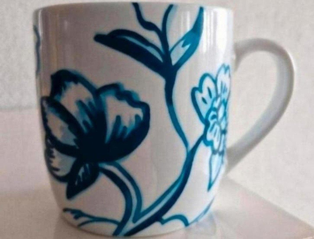 Beker met Blauwe Bloemen, Ophalen of Verzenden, Overige merken