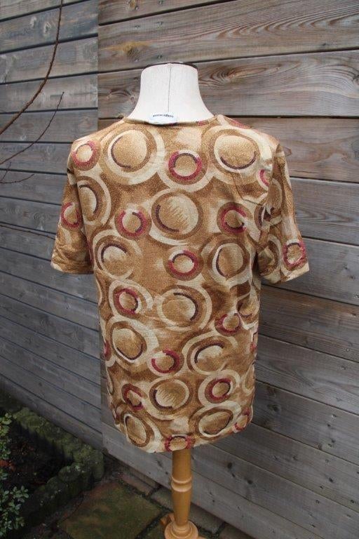 T-Shirt goud/ bruin Gerry Weber mt 44 Vaste prijs, Bruin, Maat 42/44 (L), Ophalen of Verzenden, Zo goed als nieuw