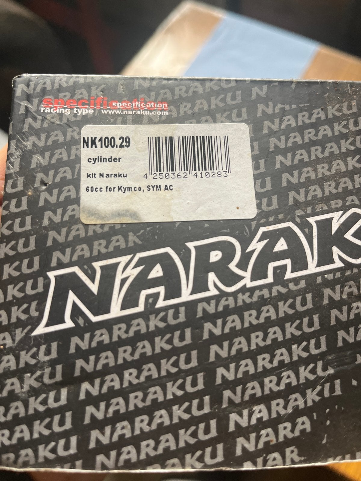 Naraku 60cc cilinder voor Kymco/SYM AC - Nieuw, Ophalen of Verzenden, Nieuw, Cilinder, Overige merken