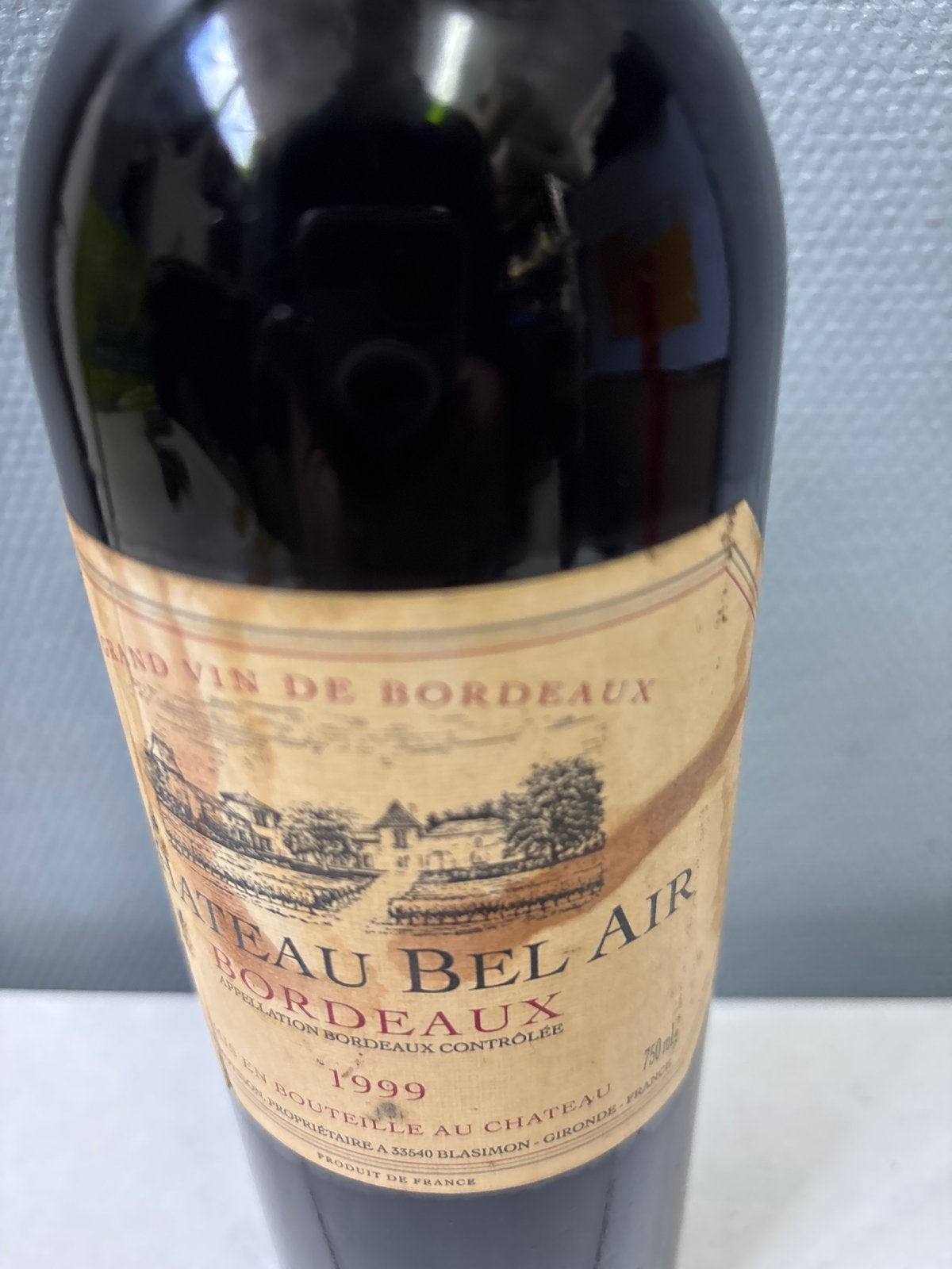 Chateau Bel Air Bordeaux 1999 Rode Wijn, Ophalen of Verzenden, Gebruikt, Frankrijk, Rode wijn