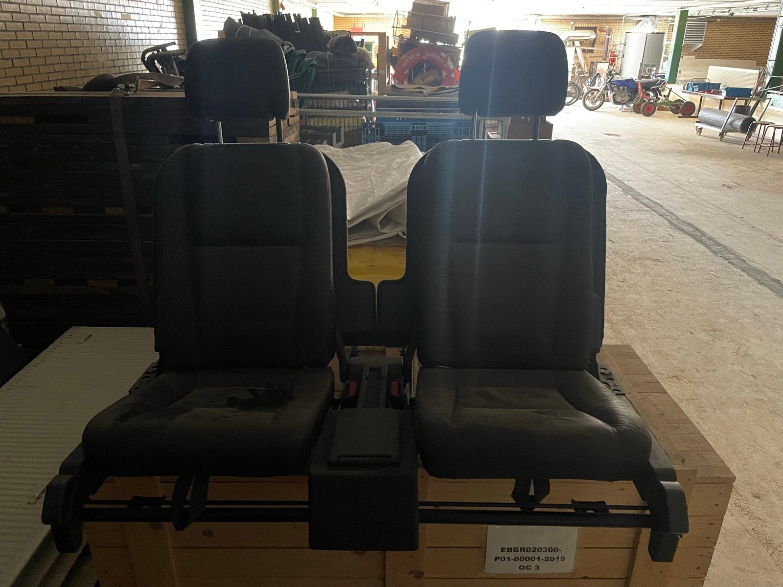 Zwarte lederen autostoelen 2/1, Auto-onderdelen, Ophalen, Gebruikt, Volvo