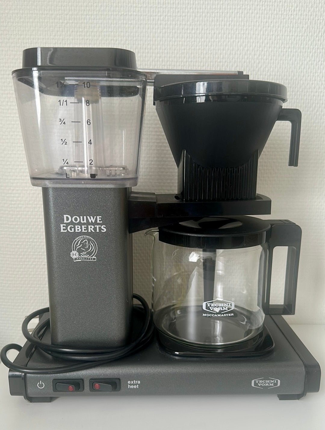 Moccamaster Douwe Egberts, Witgoed en Apparatuur, Koffiezetapparaten, Ophalen, Koffiemachine, Gemalen koffie, Zo goed als nieuw