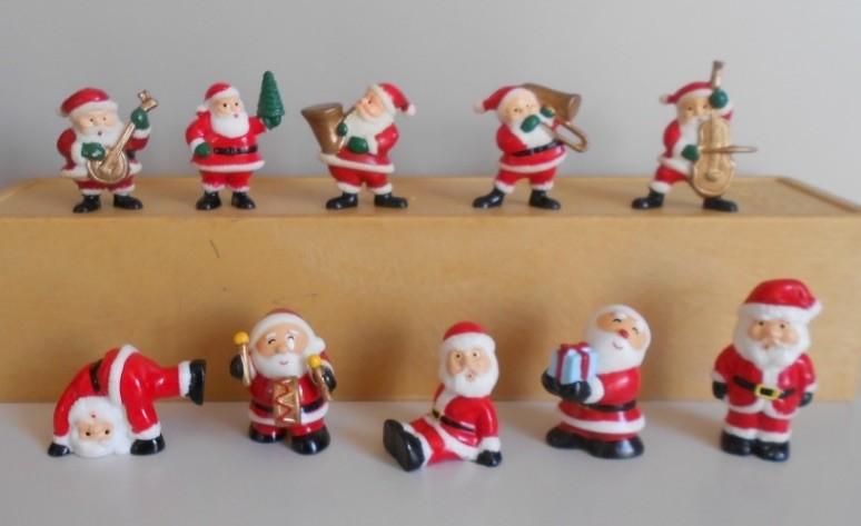 10 Kerstmannetjes / Figuren = In 1 koop te koop = 4,00 euro, Verzamelen, Poppetjes en Figuurtjes, Ophalen, Zo goed als nieuw