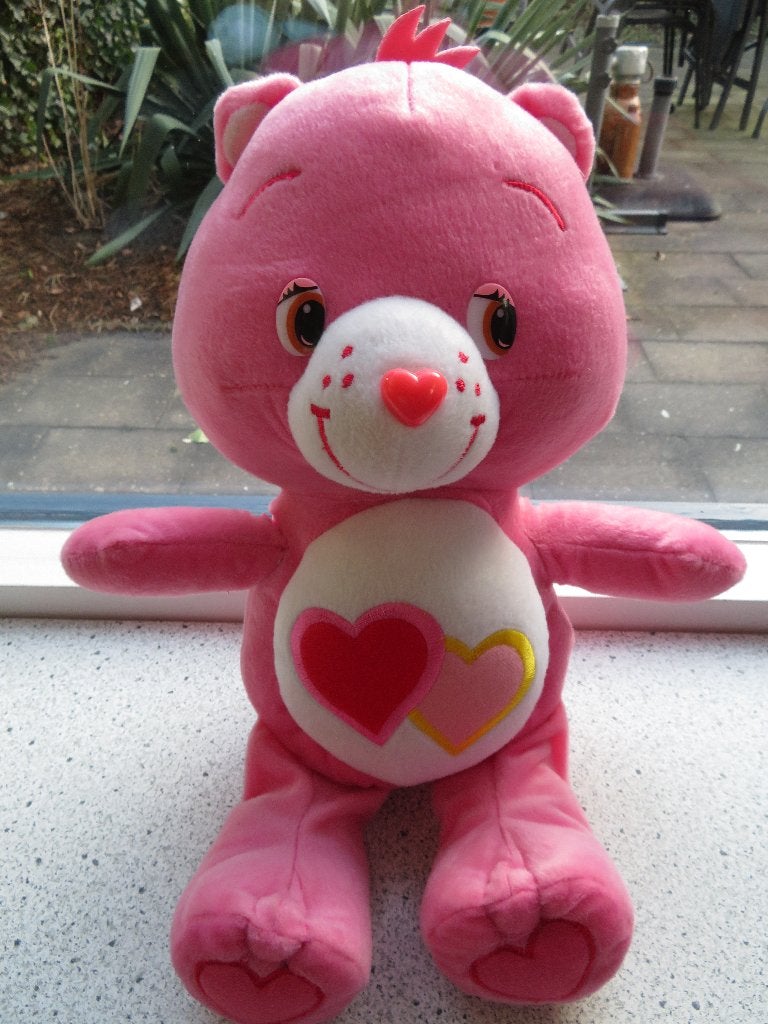 Troetelbeer Care Bears roze velours uit 2012 meet ca 44 cm, Beer, Ophalen of Verzenden, Zo goed als nieuw, Wasbaar