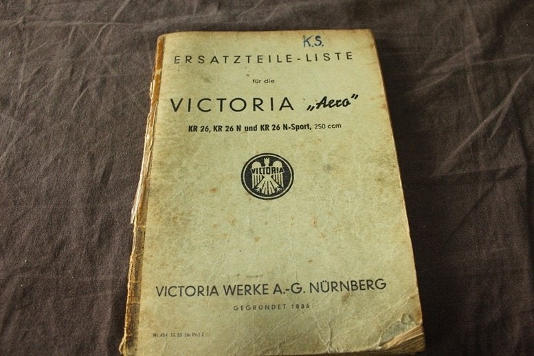 Victoria Aero KR26 N  1953 250cc motorrad ersatzteil liste, Motoren, Ophalen of Verzenden, Overige merken
