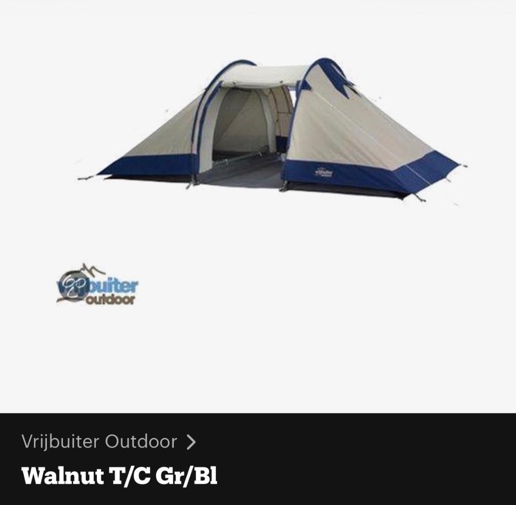 Vrijbuiter vis a vis tent - Walnut T/C, Ophalen, Zo goed als nieuw, Tot en met 2