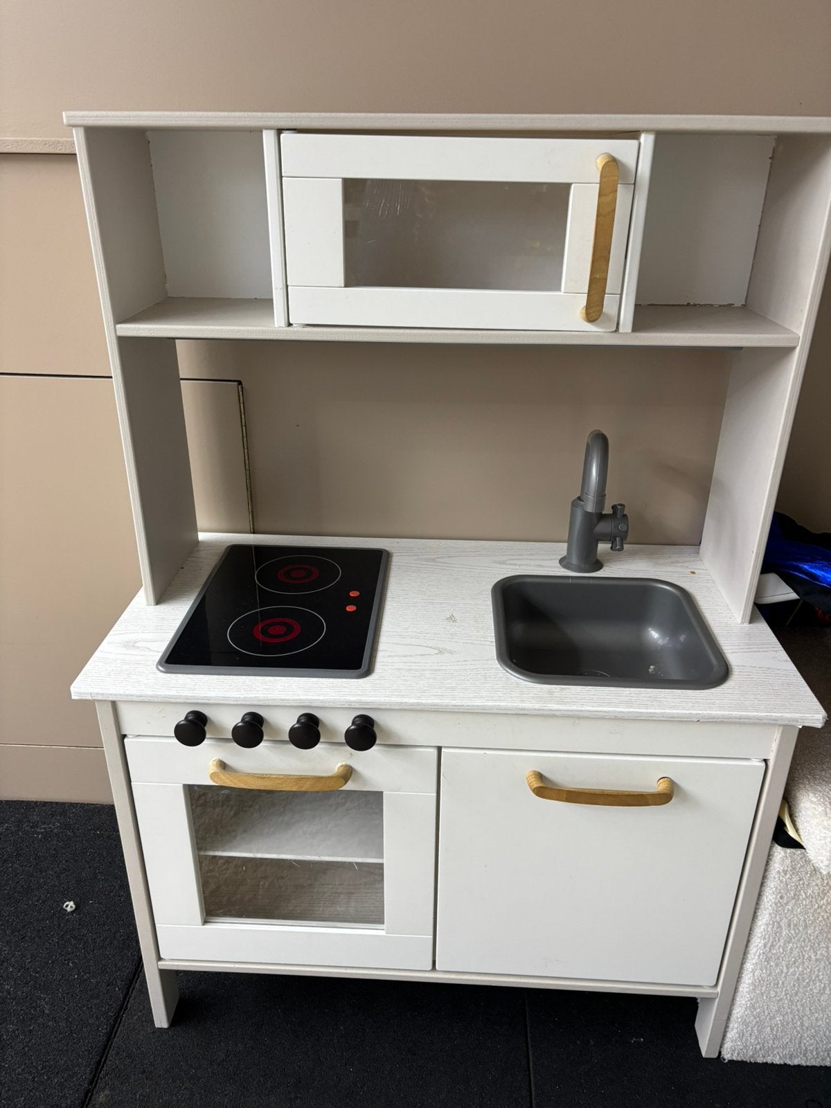 Ikea speelkeukentje (gepimpt) beige/taupe kleur, Ophalen, Gebruikt