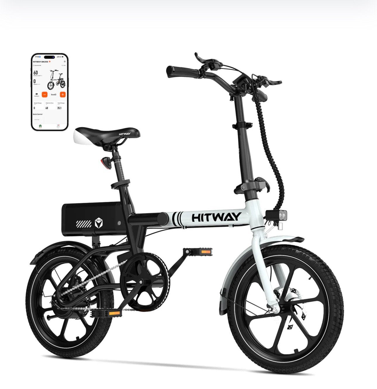 BK35S Opvouwbare elektrische fiets, Nieuw, 47 tot 51 cm, 50 km per accu of meer, Ophalen
