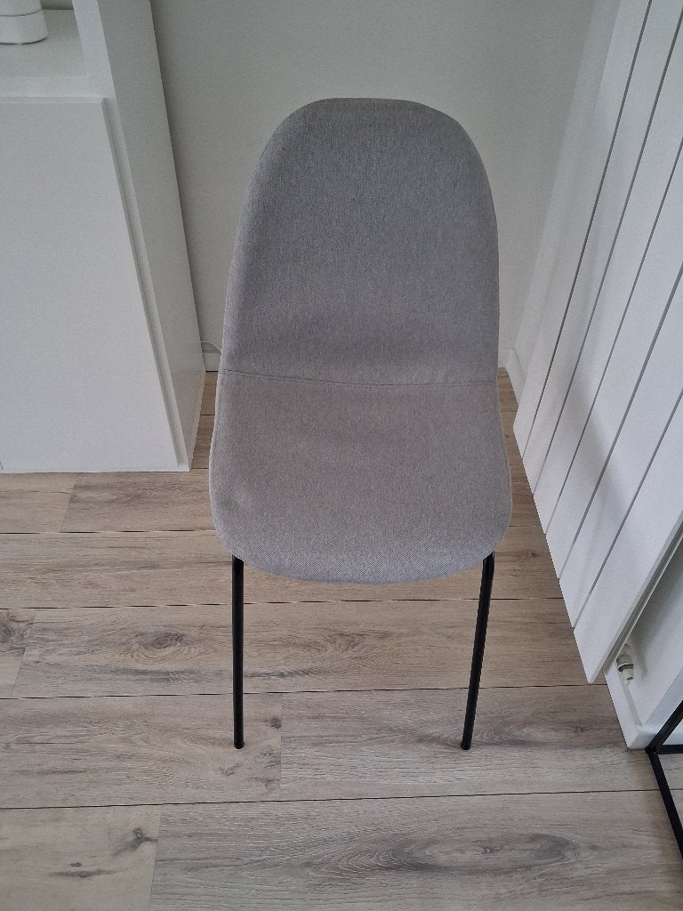 Grijze Eetkamerstoelen set 4 stuks, Ophalen, Gebruikt, Vier, Grijs