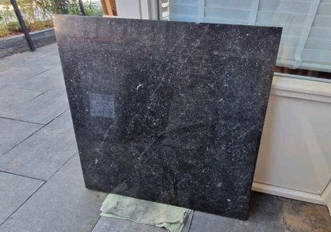 Belgisch hardsteen plaat 99,5 x 99,5 cm, haard of tafel, Ophalen