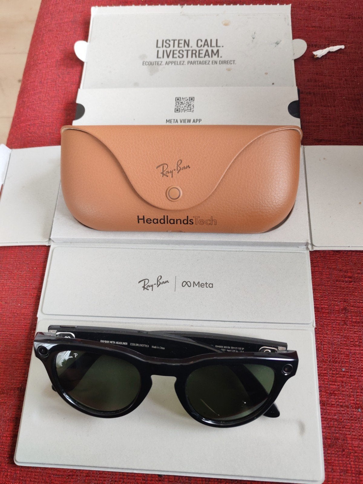Ray-Ban Meta Smart Glasses HEADLINER nieuw, Zonnebril, Zwart, Nieuw, Ophalen of Verzenden