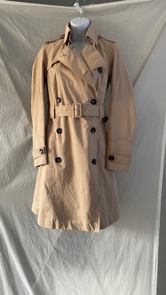 WE Fashion beige dames trenchcoat, maat XS., Kleding | Dames, WE, Beige, Ophalen of Verzenden, Zo goed als nieuw