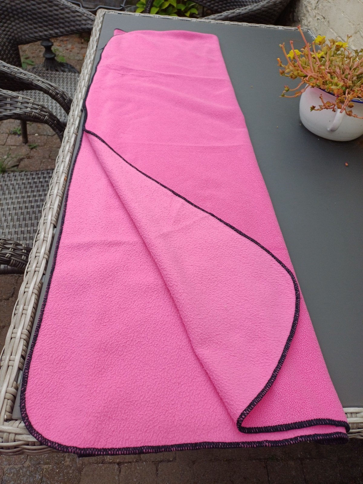 Roze fleece deken/kussen 125x150cm, Overige merken, Wasbaar, Ophalen of Verzenden, Zo goed als nieuw