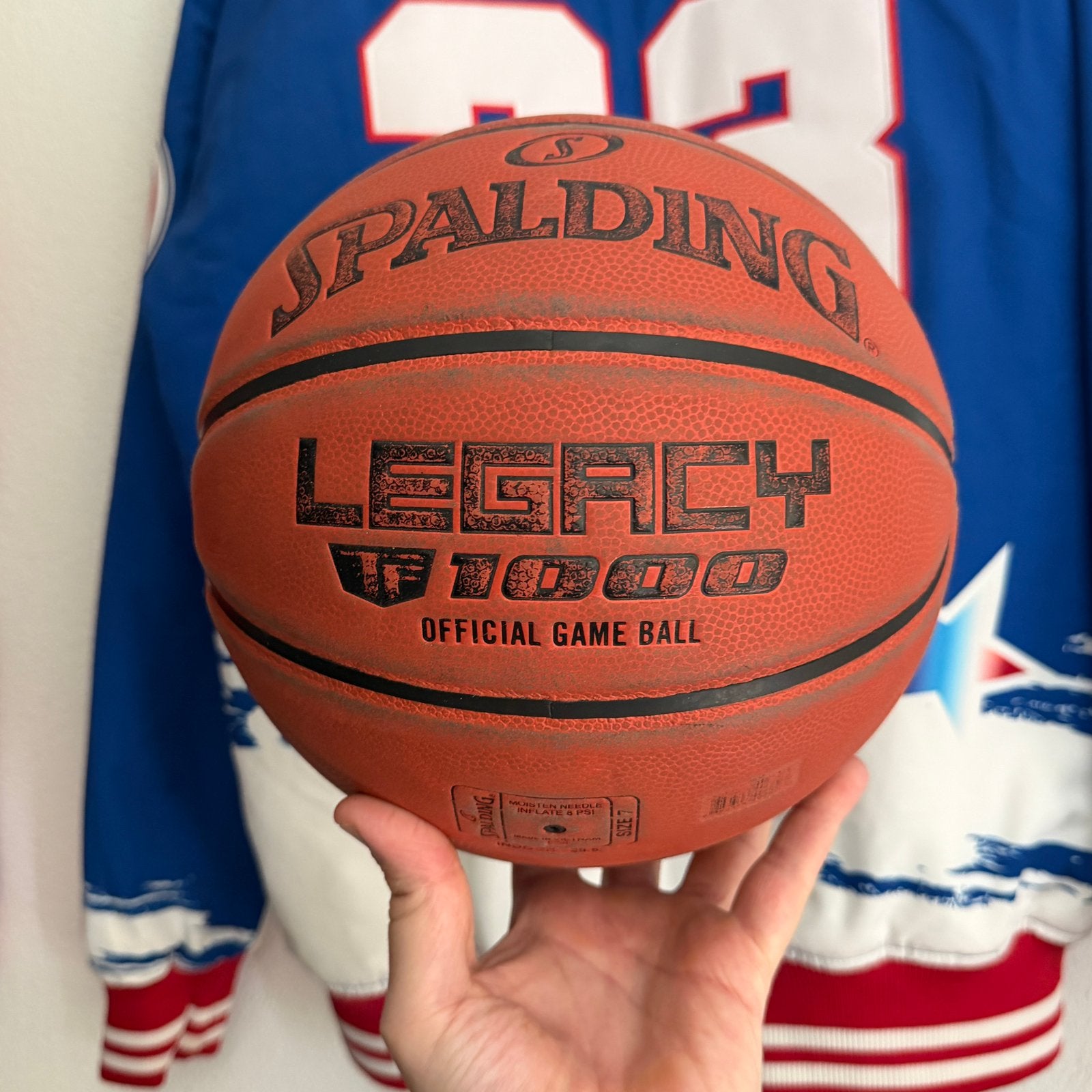Spalding Legacy TF1000 Game Ball Maat 7 Indoor Basketbal mt, Ophalen of Verzenden, Gebruikt, Bal