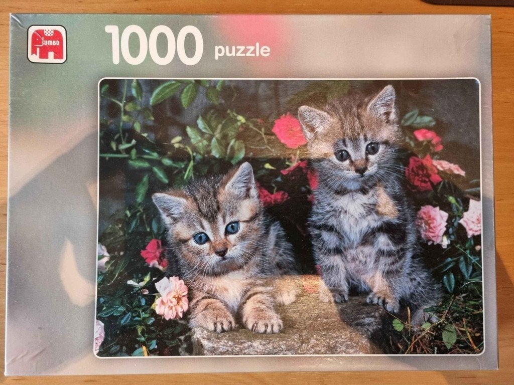 Jumbo Puzzle "Kittens " 1000 stukjes., Ophalen of Verzenden, 500 t/m 1500 stukjes, Zo goed als nieuw, Legpuzzel