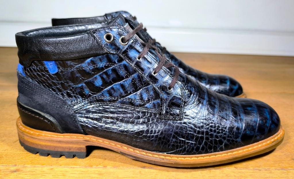 Floris van Bommel halfhoge herenschoenen maat 7 / 41, Kleding | Heren, Schoenen, Ophalen, Blauw, Boots, Floris van Bommel