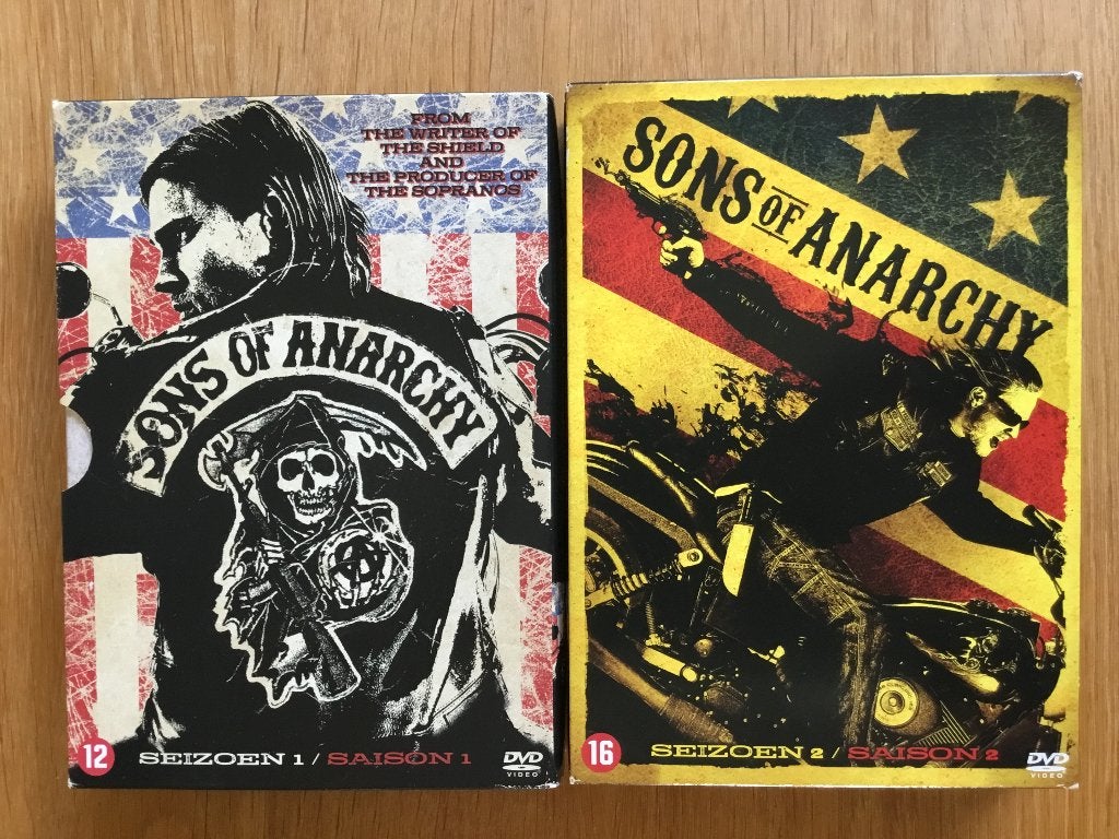 Sons of Anarchy Seizoen 1 + 2 Dvd, Vanaf 16 jaar, Ophalen, Gebruikt, Actie en Avontuur
