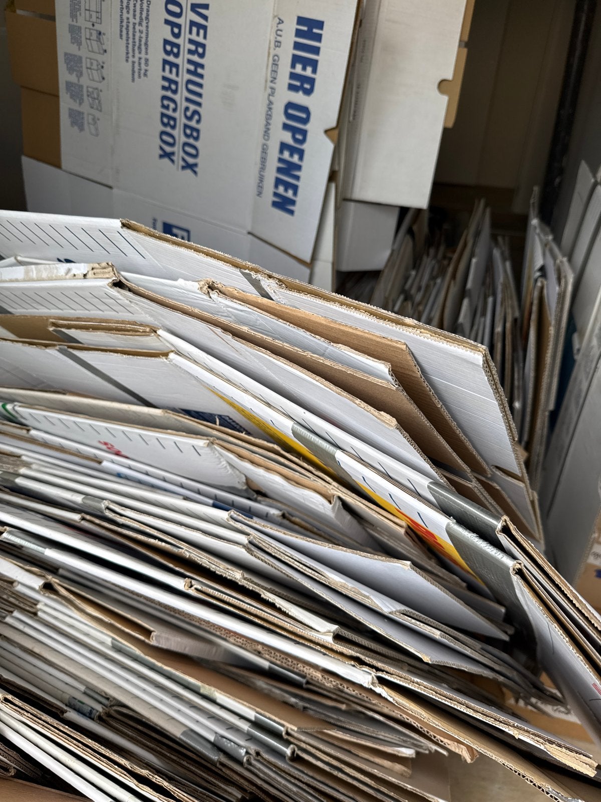 50 stevige verhuisdozen van Praxis, Formido, Gamma, Ophalen, Gebruikt, Overige materialen
