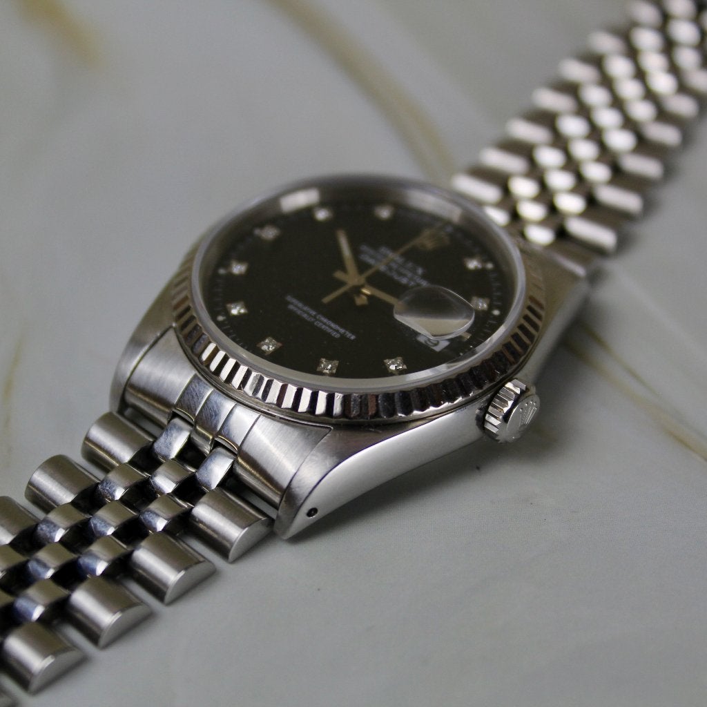 Rolex Datejust - 16234 - Diamond dial, Gebruikt, Rolex, Polshorloge, Ophalen of Verzenden