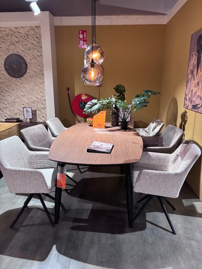 eettafel Stonara, Ophalen, 100 tot 150 cm, Overige materialen, 200 cm of meer