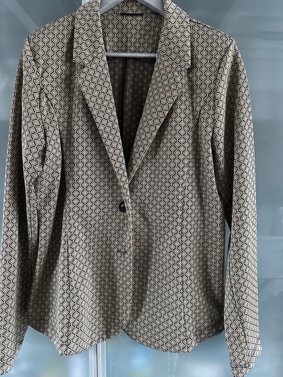 So Soire Jasje met Ruitpatroon - Maat EL, Beige, Maat 46/48 (XL) of groter, Ophalen of Verzenden, Zo goed als nieuw