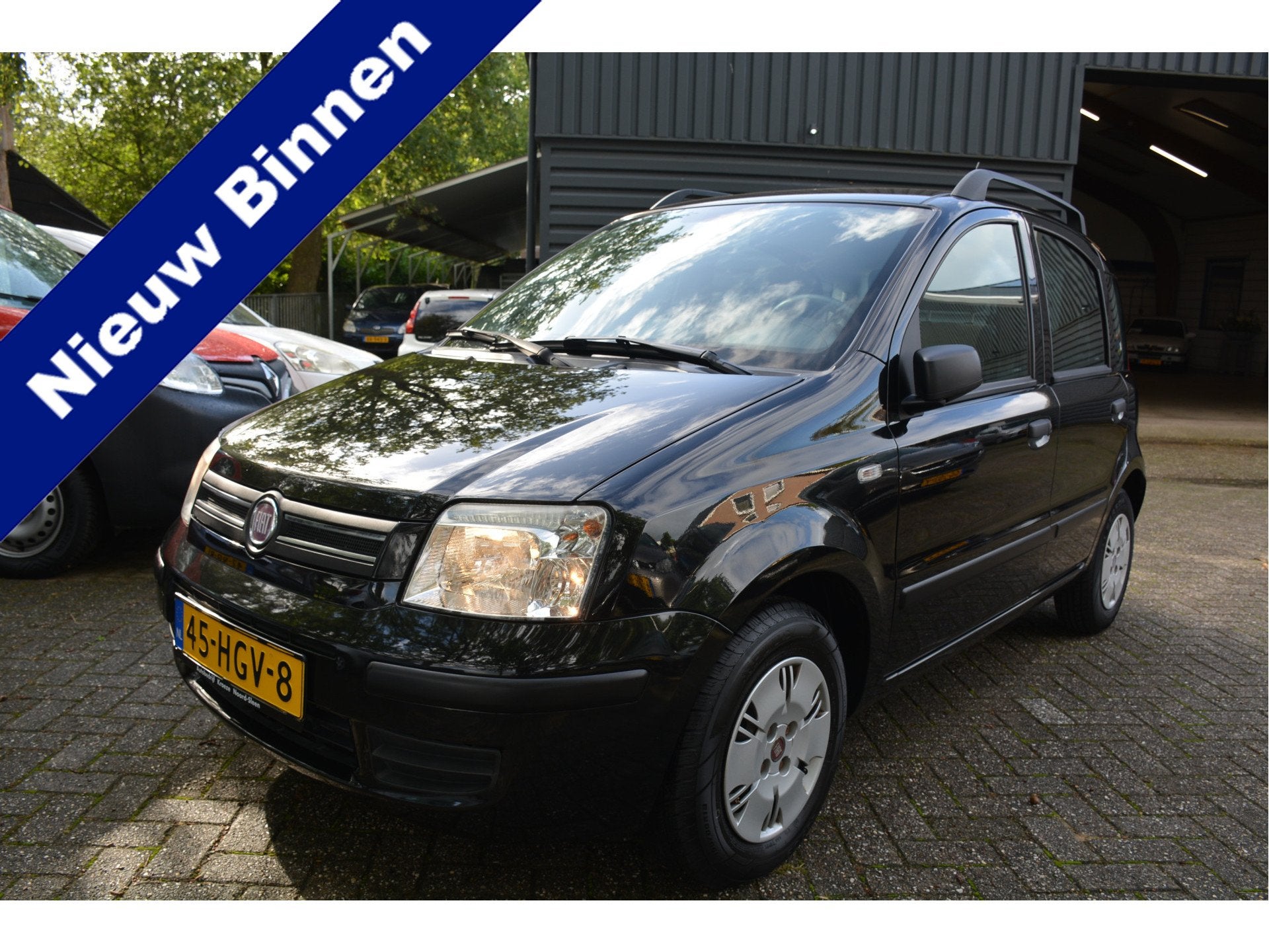 Fiat Panda 1.2 Edizione Cool Airco (bj 2008), Auto's, Voorwielaandrijving, Stof, Gebruikt, Zwart