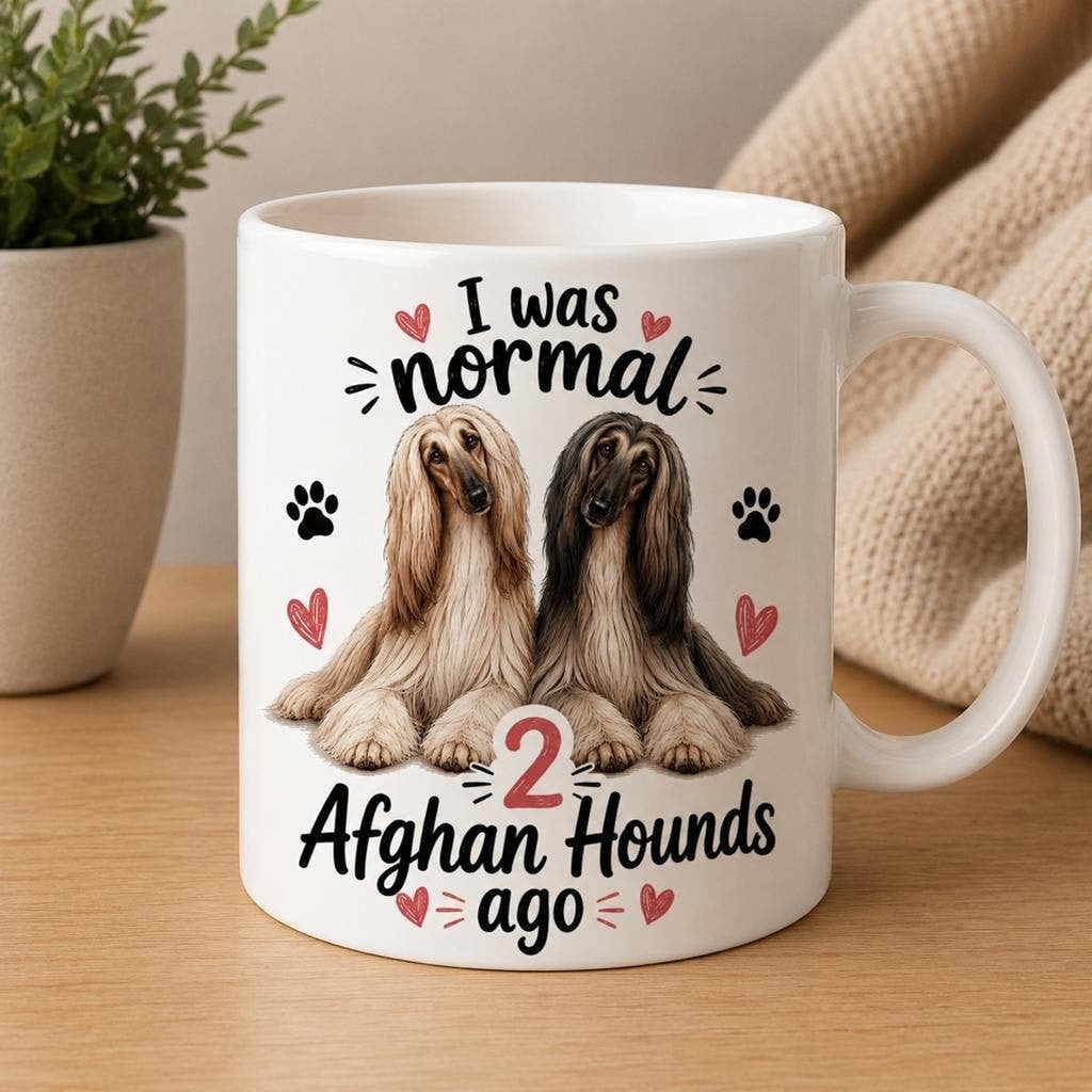 I was Normal 2 Afghan Hounds ago - Afghaanse Windhond mok., Dieren en Toebehoren, Ophalen of Verzenden, Nieuw