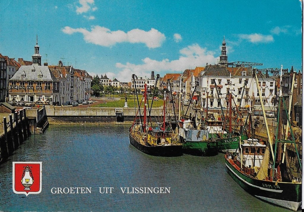 Vlissingen gelopen ansichtkaart ( B 77 ), Ophalen of Verzenden, 1980 tot heden, Gelopen, Zeeland
