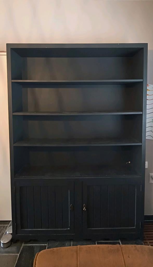 Boekenkast, Huis en Inrichting, Ophalen, Met deur(en), 100 tot 150 cm, Zo goed als nieuw