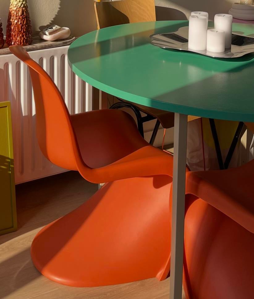 Oranje Design stoelen, Verner Panton van Vitra, Ophalen, Kunststof, Twee, Overige kleuren
