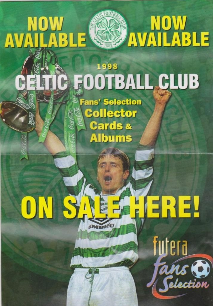 Futera Voetbalkaarten Celtic 1998, Verzamelen, Verzenden, Zo goed als nieuw, Buitenlandse clubs, Poster, Plaatje of Sticker