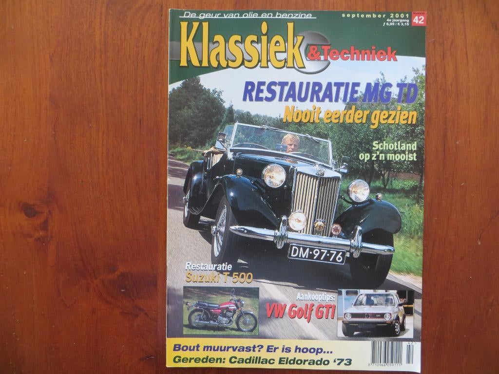 Klassiek & Techniek 42 MG TD, Volkswagen Golf 1 GTI, Boeken, Ophalen of Verzenden, Nieuw, Volkswagen