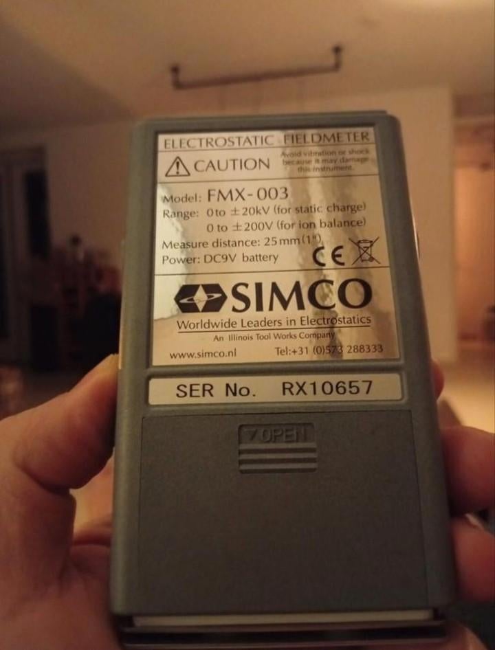 Simco FMX-003 Elektrostatische Veldmeter met Kalibratie, Doe-het-zelf en Verbouw, Meetapparatuur, Ophalen of Verzenden