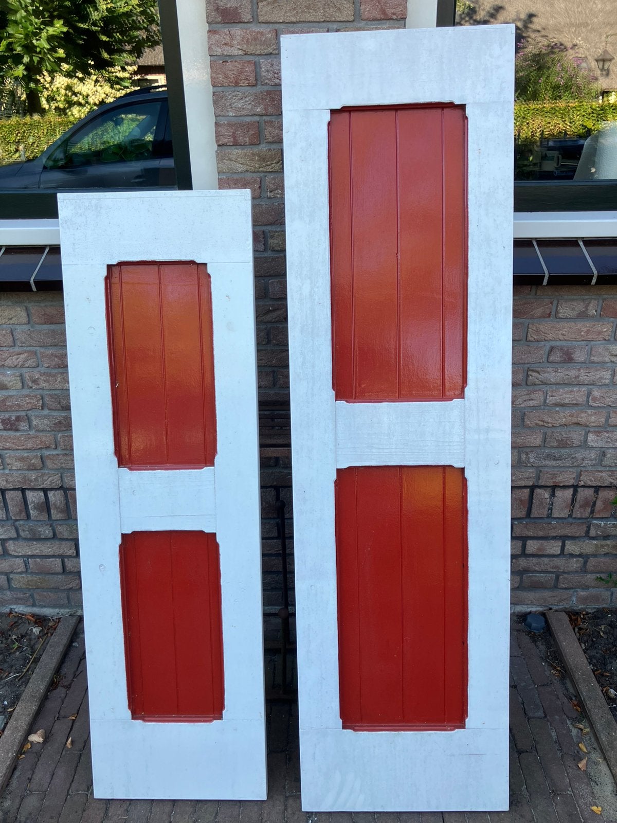 Houten luiken, Ophalen, Gebruikt, Minder dan 200 cm, Buitendeur