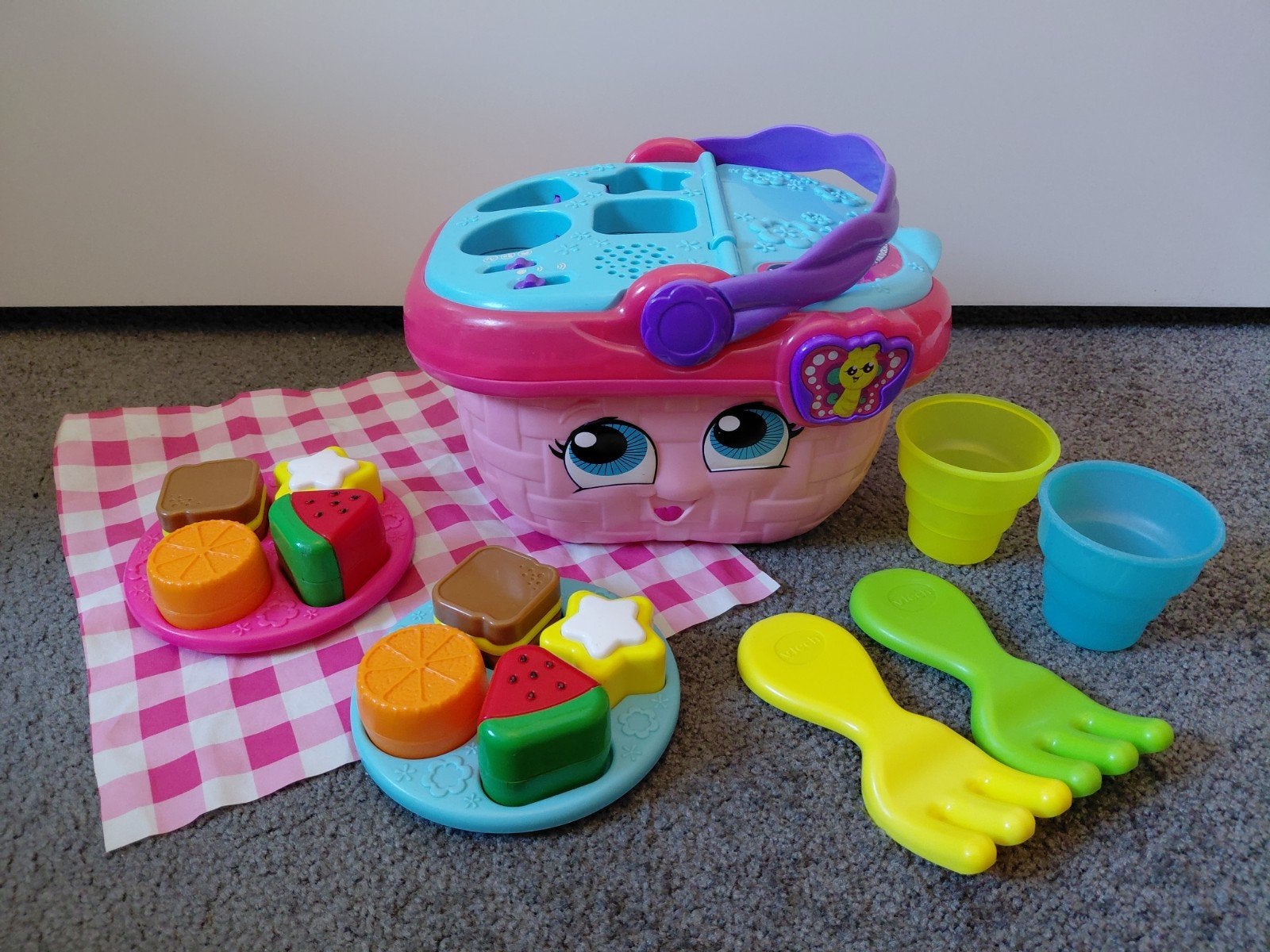 Leuke en leerzame Vtech vormenpret picknickset, compleet!, Kinderen en Baby's, Ophalen, Zo goed als nieuw