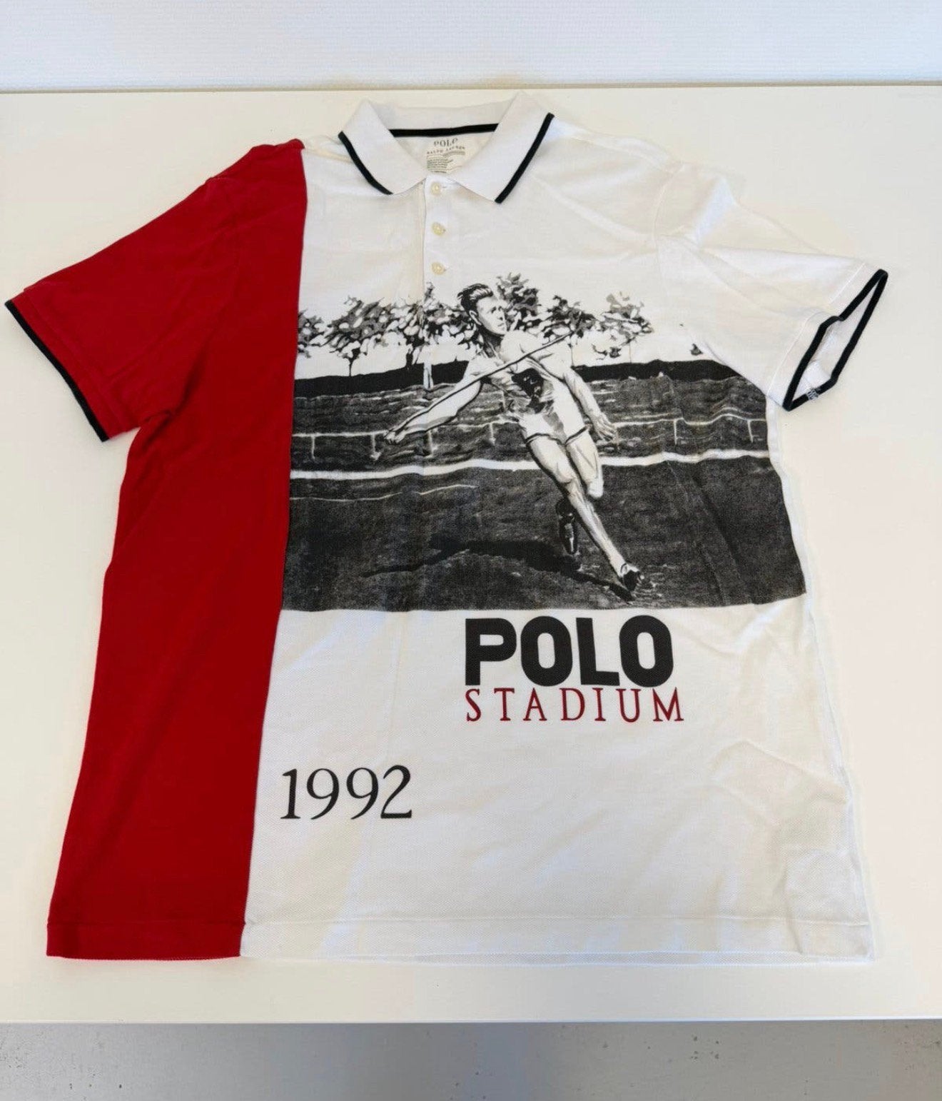 Polo Ralph Lauren Stadium 1992 Javelin Polo L zeldzaam nieuw, Maat 52/54 (L), L, Wit, Nieuw