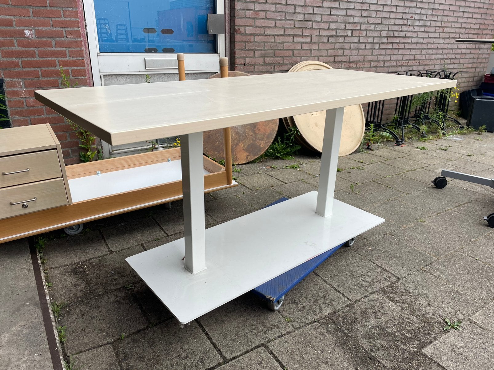 Kantinetafel Restauranttafel 160x70 cm, Ophalen, Gebruikt, X, Rechthoekig