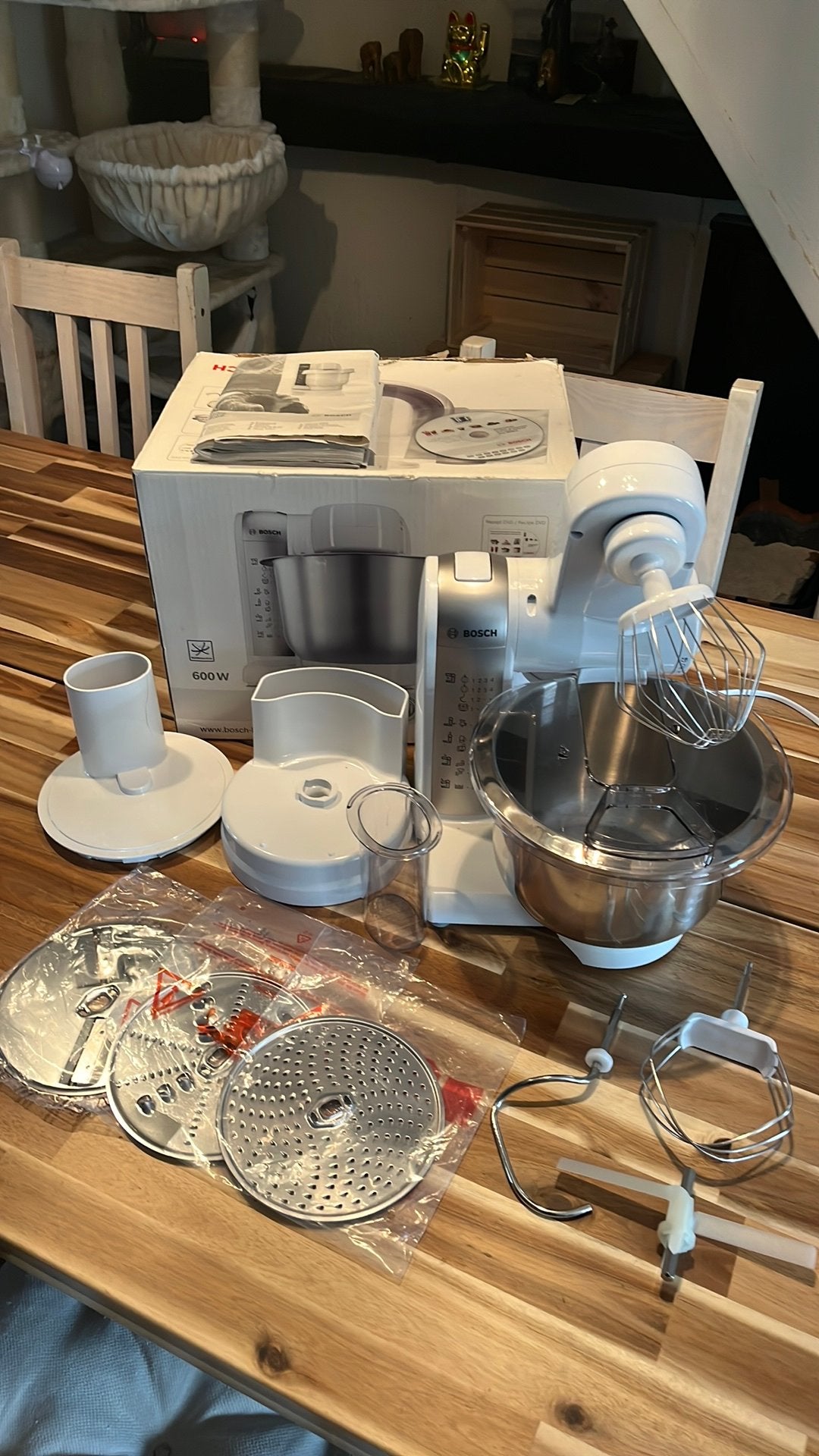 Bosch keukenmachine, 4 liter of meer, Ophalen of Verzenden, Zo goed als nieuw, 3 snelheden of meer