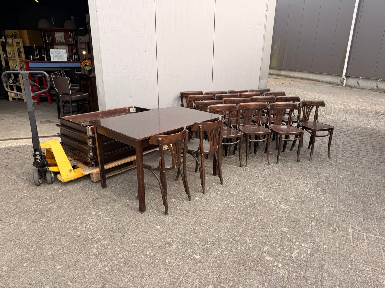 Cafe tafels 120x80 eettafels mancave bar kroeg kantine, Gebruikt, Vier personen, Rechthoekig, Overige houtsoorten