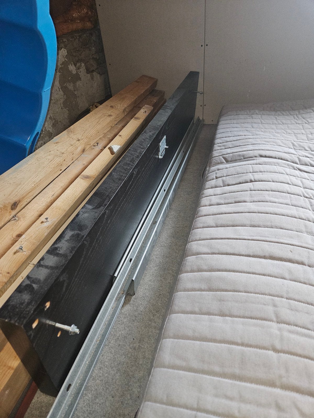 Ikea Malm bed zwart 140x200cm, Huis en Inrichting, Slaapkamer | Bedden, Ophalen, Gebruikt, Zwart, Tweepersoons